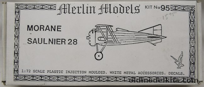 Merlin Models 1/72 Morane Saulnier 28, 95 plastic model kit